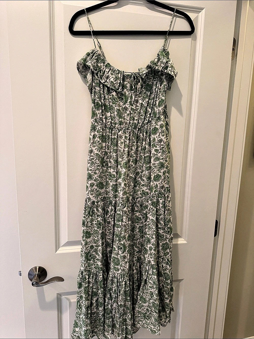 J.Crew Floral Maxi Dress in Green & White Size XS